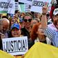 Hundreds of Venezuelans living in Spain turned out for the march in support of the opposition