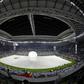 Spectators were treated to a laser show, a military band and fireworks at the reopening of the renamed Al Janoub stadium