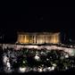 A bolt of lightning struck the Acropolis in Athens, hitting two tourists and two Greeks working at a ticket booth at the site