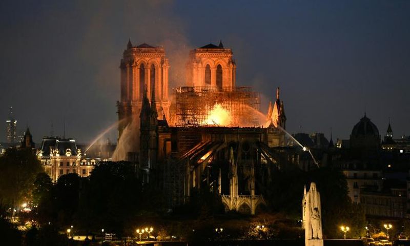 A devastating fire that destroyed the roof of the emblematic Notre-Dame cathedral in Paris has spurred an outpouring grief -- and donations to help rebuild