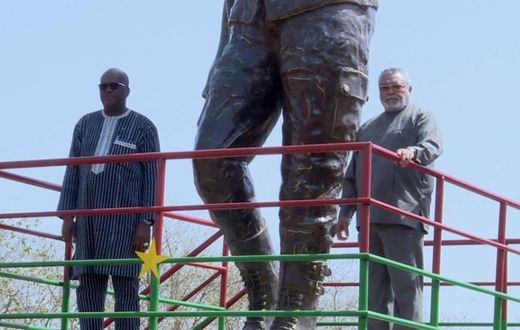 Rawlings at Sankara statue unveiling