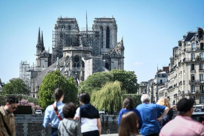 Police are still keeping members of the public well back from the cathedral for safety reasons