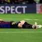Two goals: Lionel Messi reacts at the end of the game