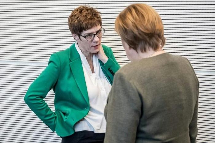 CDU leader Annegret Kramp-Karrenbauer says that on some days she speaks more frequently with Angela Merkel than with her own husband
