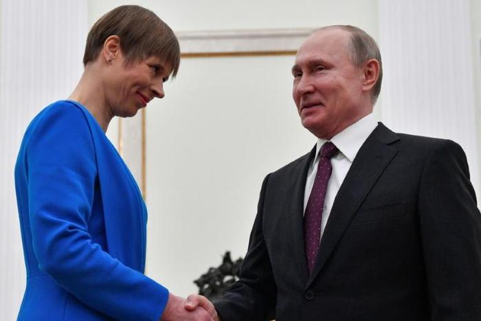 Estonian President Kersti Kaljulaid has drawn criticism for paying a visit to Russian counterpart Vladimir Putin