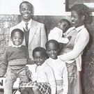 Former President Busia, his wife and children