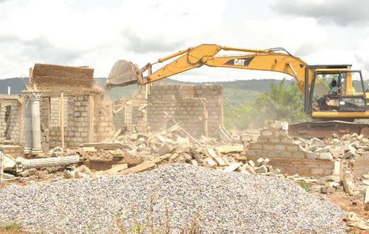 Danfa houses demolished