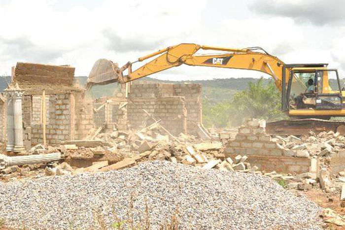 Danfa houses demolished