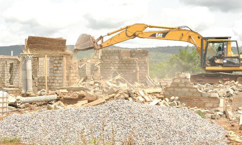 Danfa houses demolished