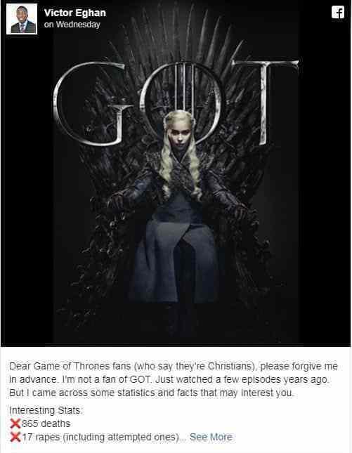 Voctor Hagan's GOT theory