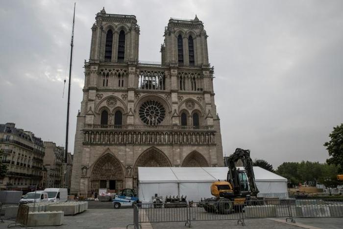 The blaze that destoyed Notre-Dame's roof released large amounts of toxic lead particles that have settled on surrounding streets and buildings