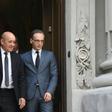 German Foreign Minister Heiko Maas (R) said the Minsk peace process is at "an impasse and that is unacceptable," after a meeting with French colleague Jean-Yves Le Drian (L)
