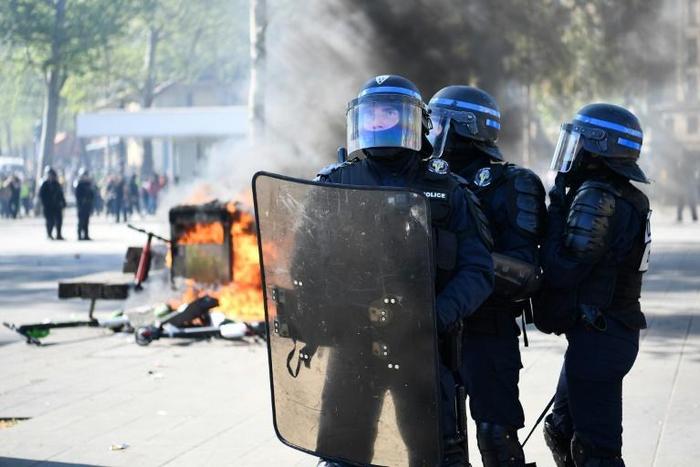 French police unions say officers are under intense strain since the eruption of the "yellow vest" anti-government protests in November