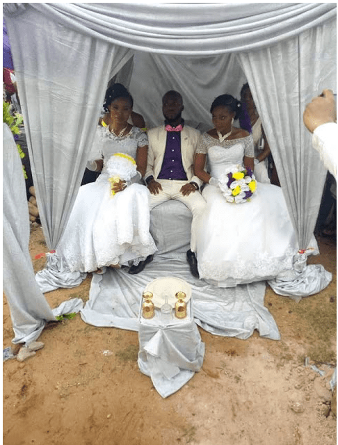 Man ties the knot with two different woman
