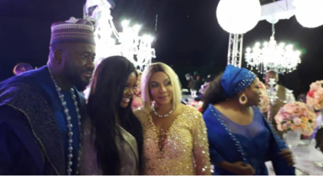 Stars gather at John Dumelo’s colourful white wedding