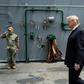 Donald Trump is seen on board the navy ship USS Wasp on May 28, 2019 at the Yokosuka US naval base in Japan