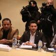 Yemeni Huthi official Abdel Kader al-Murtadha (C) attends a January 2019 meeting in Amman, Jordan to discuss prisoner swaps between the Yemeni government and Huthi rebels