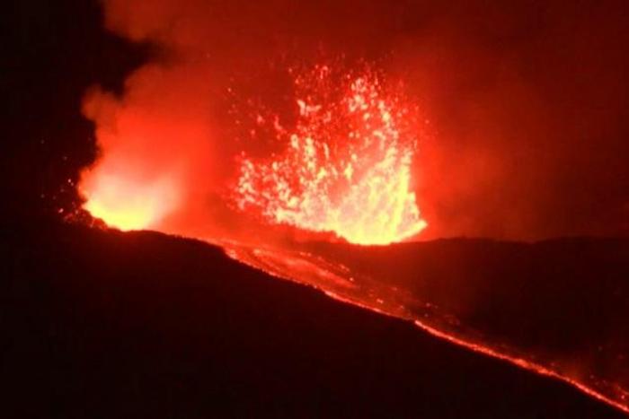 Mount Etna, Europe's biggest active volcano, has sparked into life