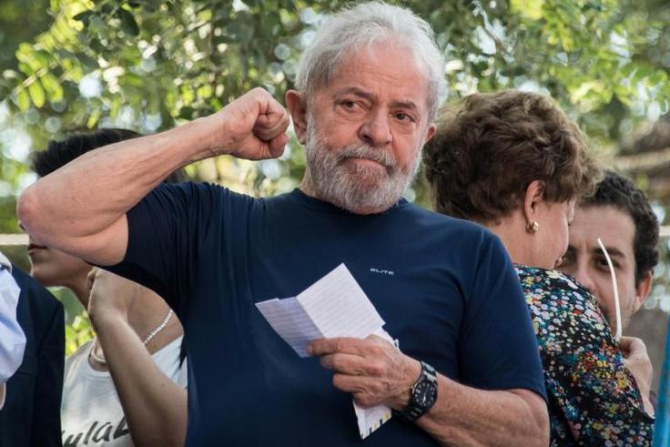 Brazilian ex-president and leftist icon Luiz Inacio Lula da Silva, pictured in 2018, was sentenced to 25 years behind bars in two separate corruption cases