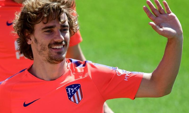 Atletico Madrid's Antoine Griezmann trained on Friday ahead of what is likely to be his last game for the club against Levante