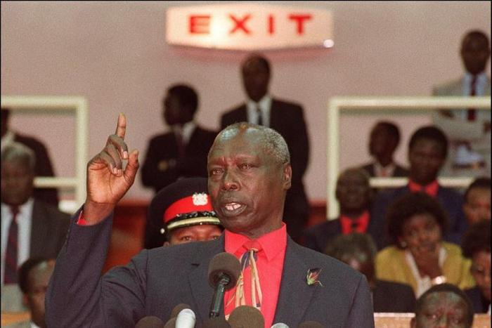 Kenyan ex-president Daniel Arap Moi has been fined for land grabbing