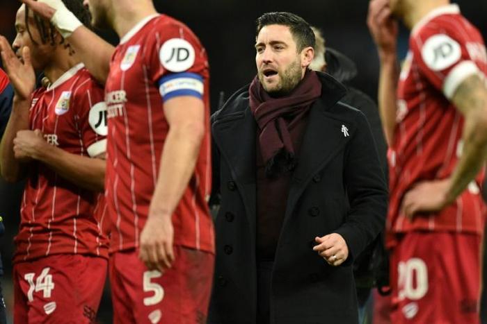 Bristol City manager Lee Johnson's (C, pictured January 2018) side fell behind when Millwall striker Lee Gregory volleyed the 41st minute opener