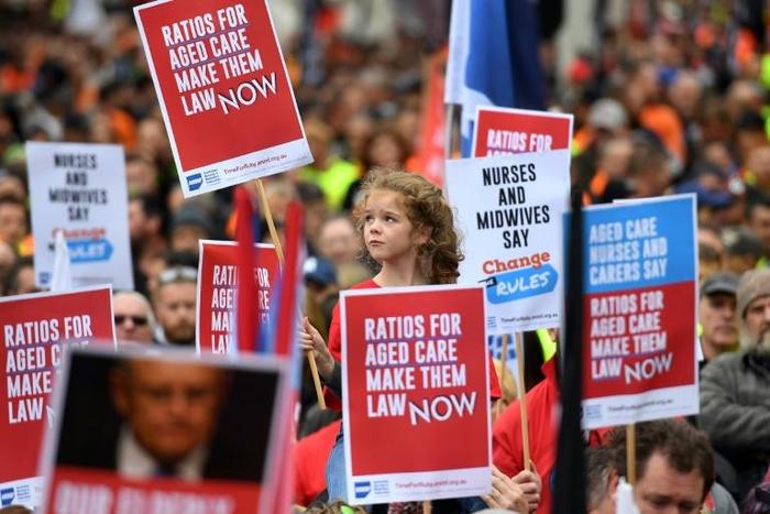 The labor party's union allies say the living standards of Australians have fallen significantly