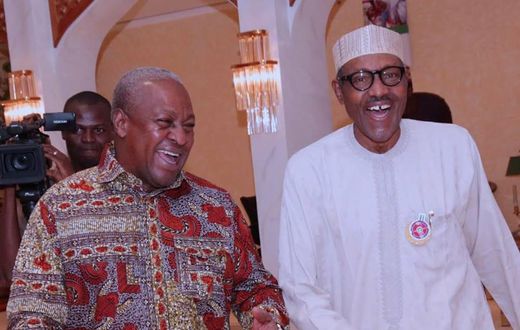 Former President John Mahama and Buhari