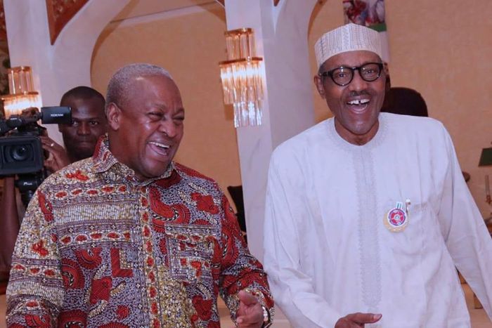 Former President John Mahama and Buhari