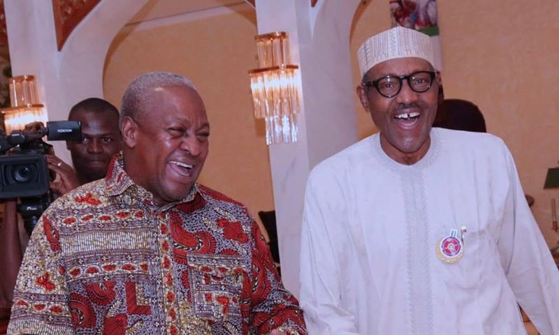 Former President John Mahama and Buhari