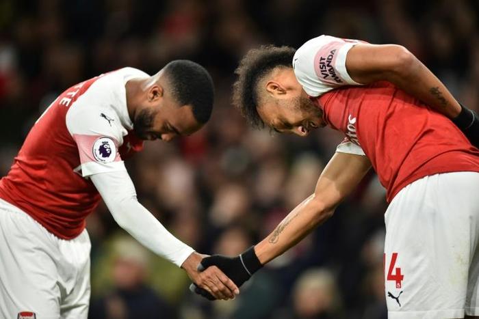 Dual threat: Arsenal's hopes of winning the Europa League depend on Alexandre Lacazette (left) and Pierre-Emerick Aubameyang (right)