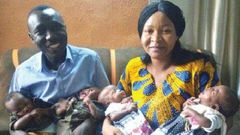 Nigerian couple welcome quadruplets after 7 years of marriage