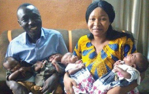 Nigerian couple welcome quadruplets after 7 years of marriage