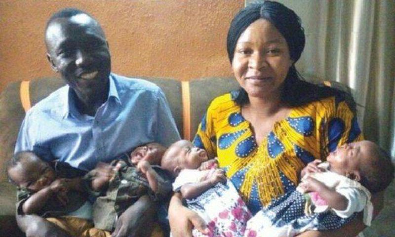 Nigerian couple welcome quadruplets after 7 years of marriage