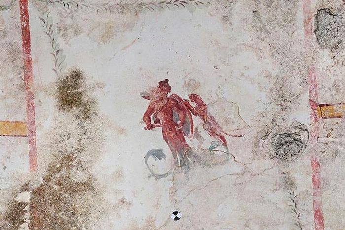 This Colosseum Archaeological Park picture shows details from the newly discovered room at Nero's Golden Palace, the Domus Aurea, in Rome, built almost 2000 years ago