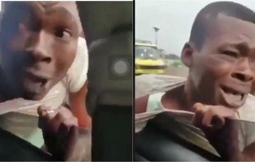 Phone snatcher’s hand gets stuck as passengers ‘deal with him’ (Video)