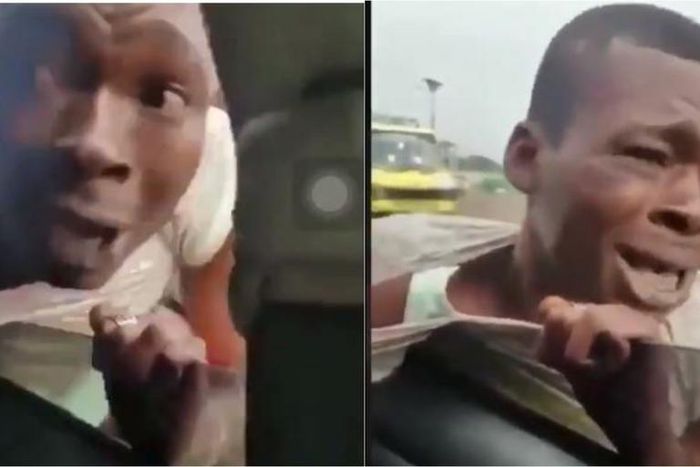 Phone snatcher’s hand gets stuck as passengers ‘deal with him’ (Video)