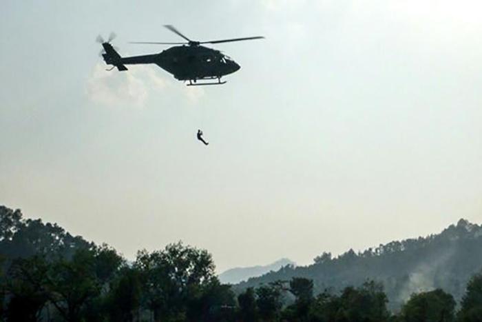 Police mountaineers will be dropped by a helicopter high up on India's second-highest mountain in the "very high-risk" operation
