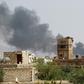The aftermath of an airstrike by the Saudi-led coalition in Yemen