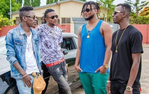Shatta Wale with the Militants