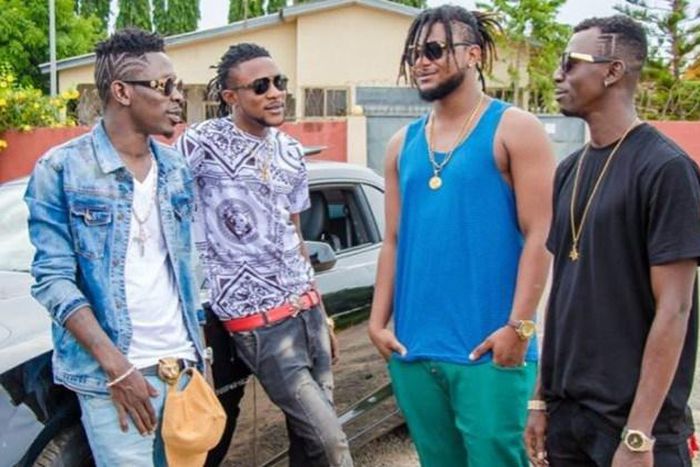 Shatta Wale with the Militants