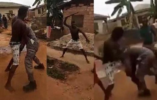 Man who owes electricity bill beats up taskforce member for disconnecting him (Video)