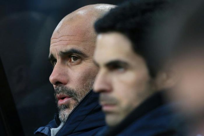 Pep Guardiola's Manchester City are five points behind Premier League leaders Liverpool