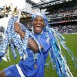 Essien with EPL trophy