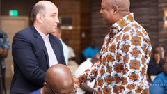 John Mahama with diplomats
