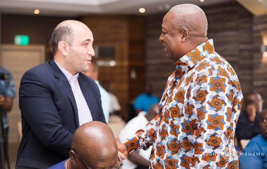 John Mahama with diplomats