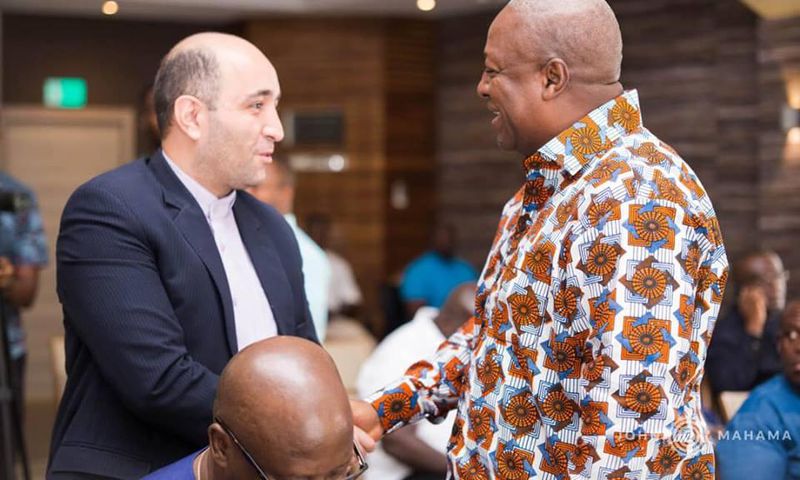 John Mahama with diplomats