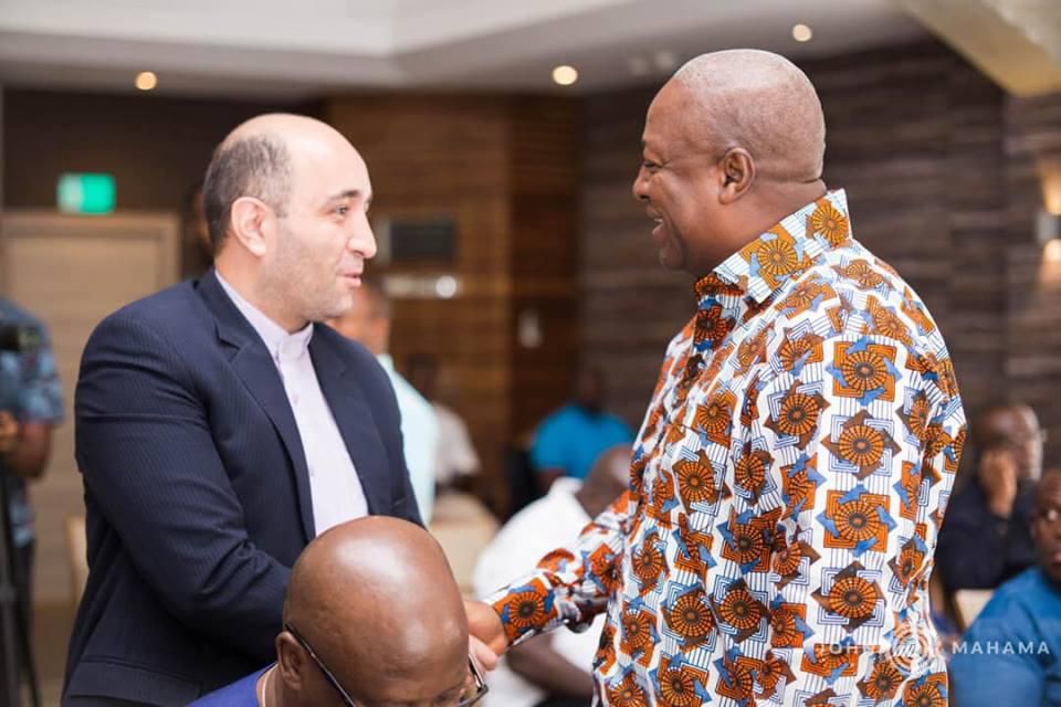 John Mahama with diplomats