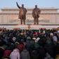 Thousands of North Koreans braved bitterly cold weather to pay tribute to late leader Kim Jong Il on his birthday