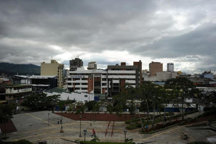A general view of downtown San Jose, where a light aircraft piloted by two Argentione fliers crashed